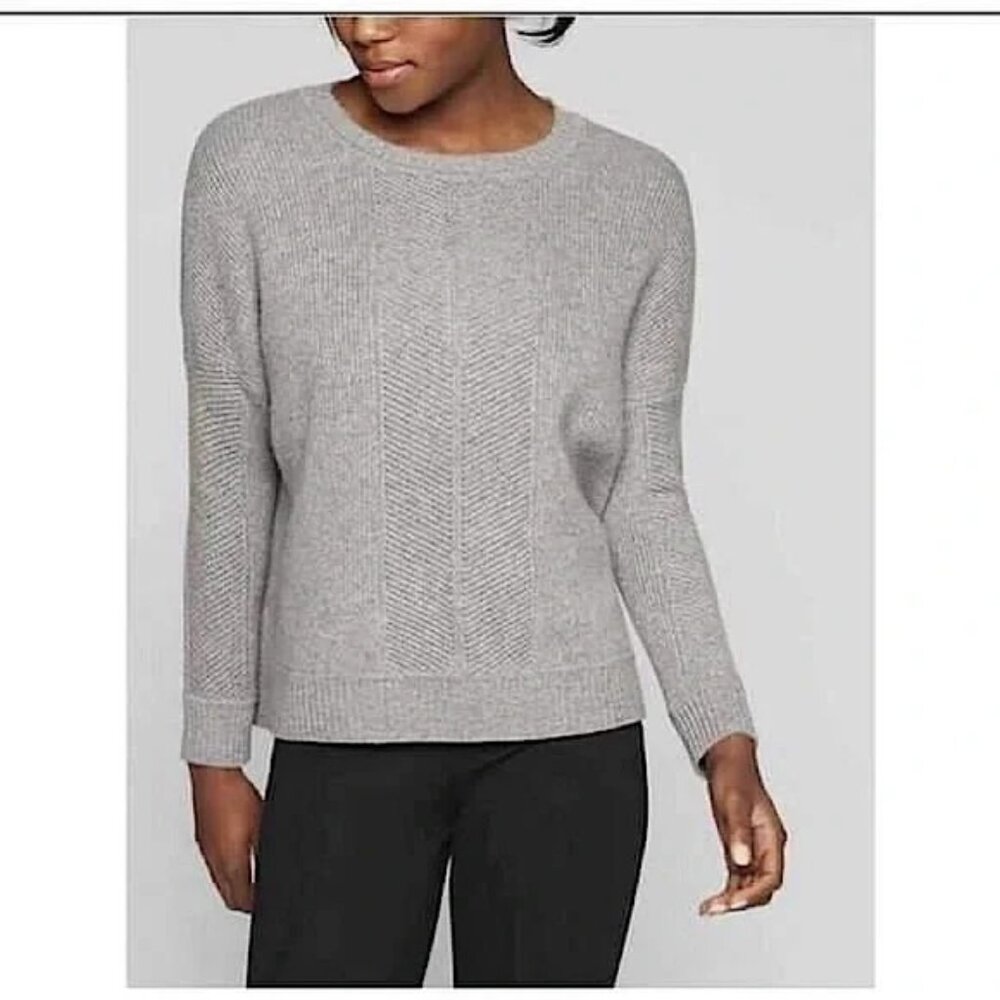Athleta Women's Wool Cashmere Habitat Sweater Size XS Gray Pullover Long Sleeve